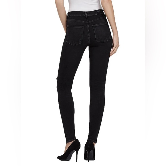 Citizens of Humanity black distressed high rise Rocket skinny jeans - size 26 - Picture 5 of 7